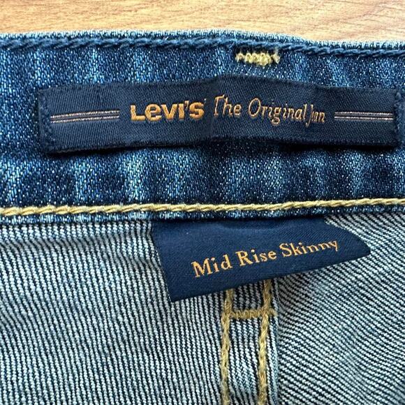 Womens Levi's Midrise Skinny Jeans - Size 8 Medium - Picture 2 of 4